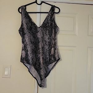 Snake print bodysuit